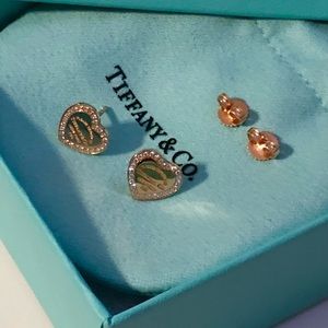 Tiffany & Co Rose Gold Heart Earrings